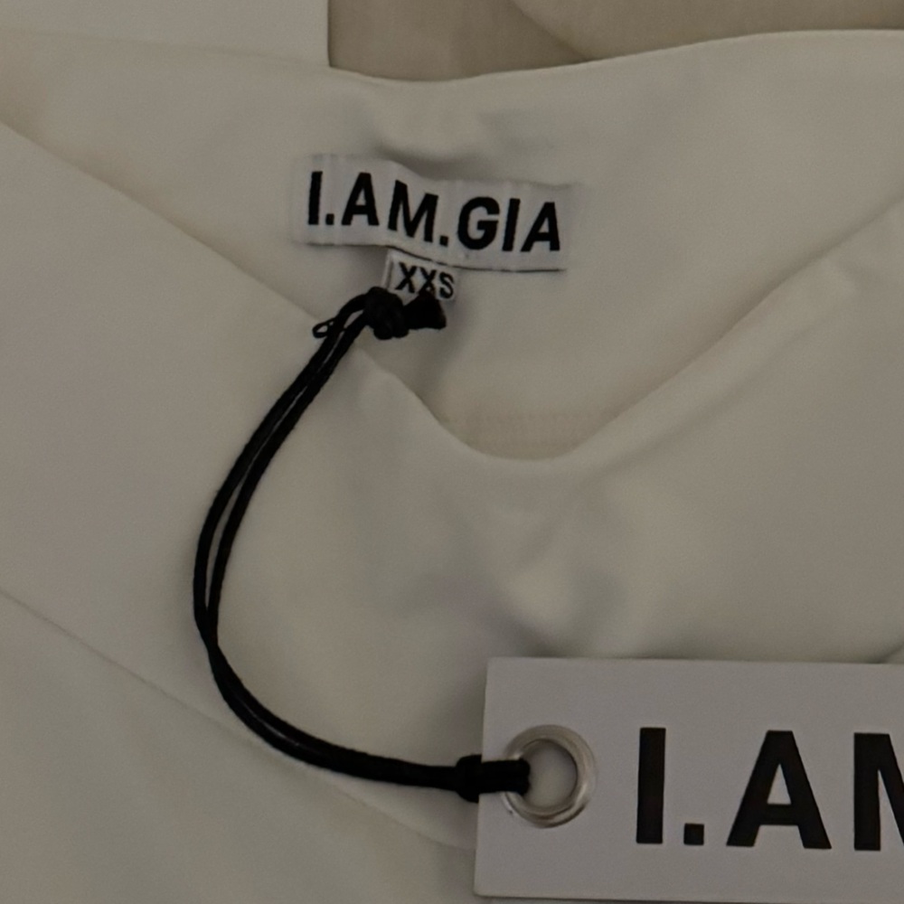 I.AM.GIA white high-waisted straight-leg pants